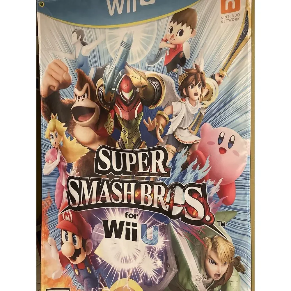 Super Smash Bros. 5ft Flag Nintendo Wii U 2014 Banner Poster